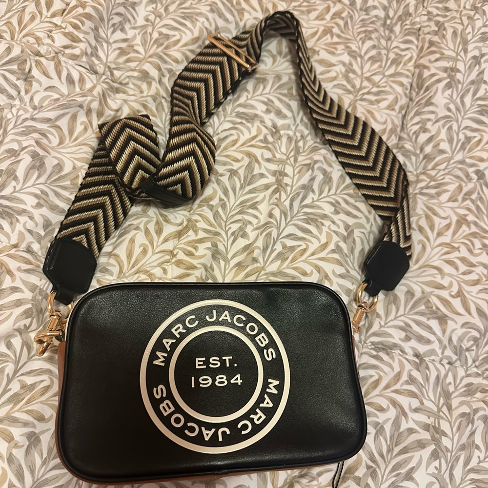 Marc Jacobs Black and Gold Crossbody Bag